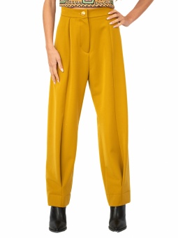 Pantalone con Piega Senape